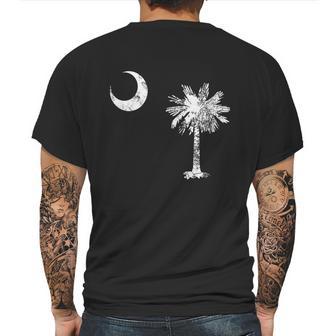 Vintage South Carolina Flag Funny Gift Mens Back Print T-shirt | Favorety