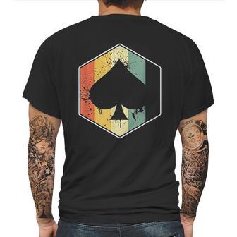 Vintage Spade Retro Poker Card Symbol Casino Mens Back Print T-shirt | Favorety AU