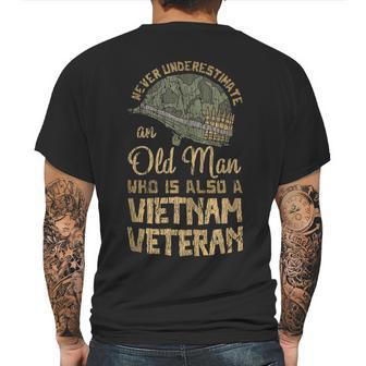 Vintage Veteran Grandpa Proud Army Vietnam Veteran Old Man Mens Back Print T-shirt | Favorety AU