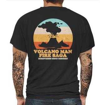 Vintage Volcano Man Fire Saga Eurovision Song Contest Mens Back Print T-shirt | Favorety CA