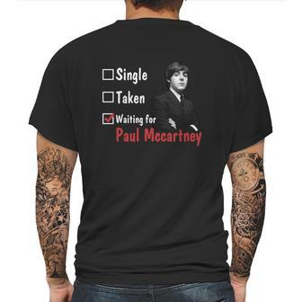 Vintage Waiting For Paul Mccartney Mens Back Print T-shirt | Favorety UK