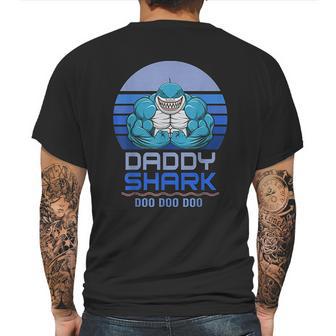 Vintage Weight Lifting Daddy Shark Mens Back Print T-shirt | Favorety