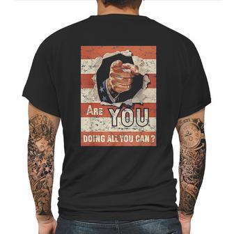 Vintage Wwi Wwii War Poster Patriotic Retro Uncle Sam Mens Back Print T-shirt | Favorety DE