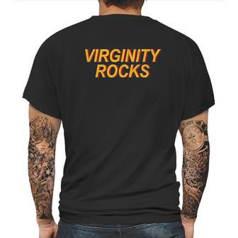 Virginity Rocks Basic Vintage Mens Back Print T-shirt | Favorety AU