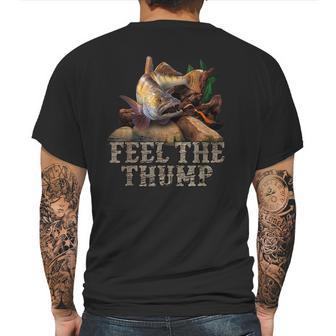 Walleye Fishing Funny Quote Feel The Thump Mens Back Print T-shirt | Favorety DE