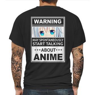 Warning May Spontaneously Start Talking About Anime Manga Mens Back Print T-shirt | Favorety AU