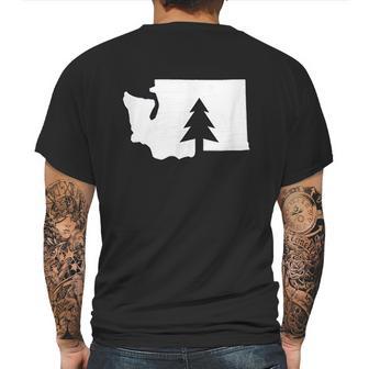 Washington State Tree Mens Back Print T-shirt | Favorety CA