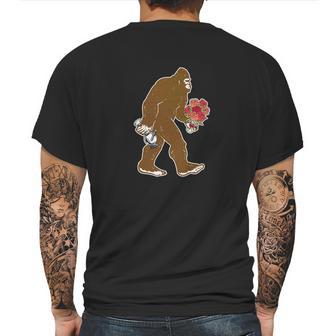 Weed Cannabis Funny Marijuana Bong Bigfoot Roses Gift Mens Back Print T-shirt | Favorety AU