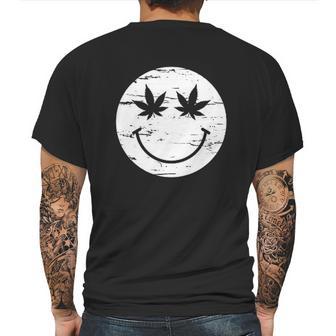 Weed Smile Face Mens Back Print T-shirt | Favorety CA