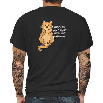 Welchen Teil Von Miau Hast Du Mens Back Print T-shirt | Favorety