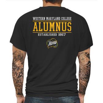 Western Maryland Alumnus Mens Back Print T-shirt | Favorety