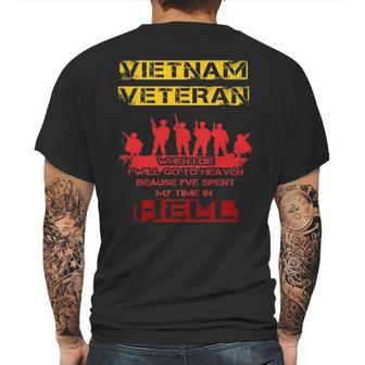 When I Die I Will Go To Heaven Vietnam Veteran Mens Back Print T-shirt | Favorety CA