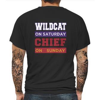 Wildcat On Saturday Chief On Sunday Kansas City Mens Back Print T-shirt | Favorety CA