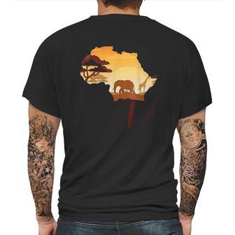 Wildlife Safari Animals Ivory Elephant Mens Back Print T-shirt | Favorety AU