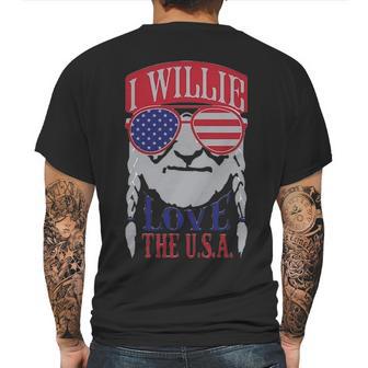 I Willie Love The Usa 4Th Of July Willie Nelson America Usa Independence Day Proud American Mens Back Print T-shirt | Favorety AU