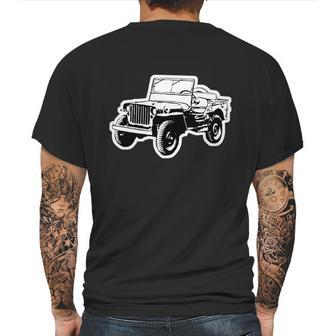 Willys Jeep 2 Color T-Shirts Mens Back Print T-shirt | Favorety UK