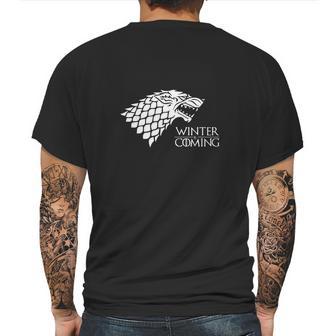 Winter Is Coming Mens Back Print T-shirt | Favorety