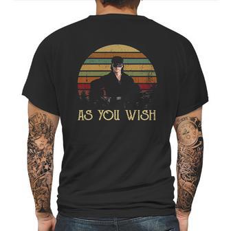 As You Wish Vintage Mens Back Print T-shirt | Favorety