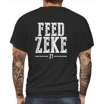 Wishful Inking Football Fans Feed Zeke Vintage Mens Back Print T-shirt | Favorety