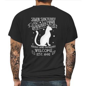 Witch Salem Sanctuary For Wayward Black Cats 1692 Gift Mens Back Print T-shirt | Favorety