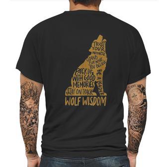 Wolf Wisdom Art Wolf Lovers Motivational Quote Mens Back Print T-shirt | Favorety CA