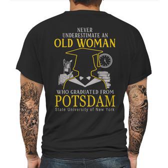 Woman Graduated From State University Of New York College Mens Back Print T-shirt | Favorety CA