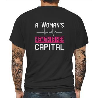 A Womans Health Is Her Capital Mens Back Print T-shirt | Favorety DE