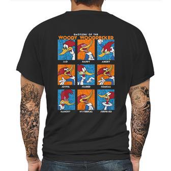 Woody Woodpecker Emotions Vintage Panel Poster Mens Back Print T-shirt | Favorety