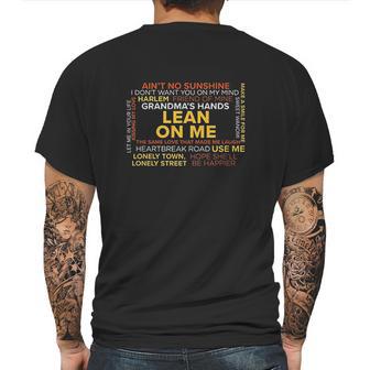 Word Cloud T Songs Written By Bill Withers Mens Back Print T-shirt | Favorety DE