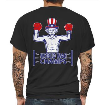 World War Champs Uncle Sam Mens Back Print T-shirt | Favorety