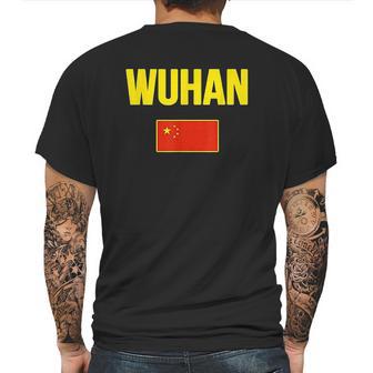 Wuhan Chinese Flag China Mens Back Print T-shirt | Favorety AU