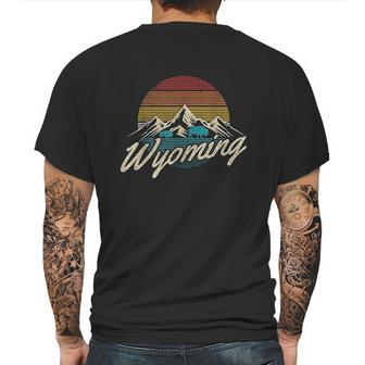 Wyoming Vintage Mountains Bison American Buffalo Mens Back Print T-shirt | Favorety DE