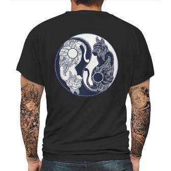 Yin Yang Cat Logo Mens Back Print T-shirt | Favorety AU