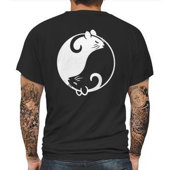 Yin Yang Year Of The Rat Happy Chinese New Year 2020 Black And White Rat Mens Back Print T-shirt | Favorety UK