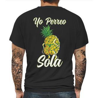 Yo Perreo Sola Funny Reggaeton Pineapple Perreando Mens Back Print T-shirt | Favorety AU