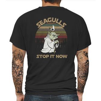 Yoda Seagulls Stop It Now Vintage Shirt Mens Back Print T-shirt | Favorety UK