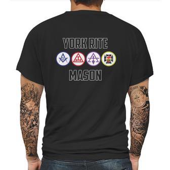 Mens York Rite Mason Masonic Mens Back Print T-shirt | Favorety CA