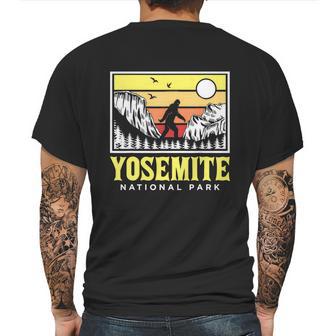 Yosemite National Park Us Bigfoot Sasquatch Yeti Funny Gift Mens Back Print T-shirt | Favorety UK