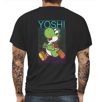 Yoshi Retro Gradient Fade Poster Mens Back Print T-shirt | Favorety CA