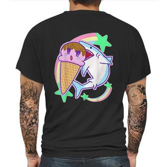 Yume Kawaii Pastel Goth Ice Cream And Shark Fairy Kei Mens Back Print T-shirt | Favorety UK