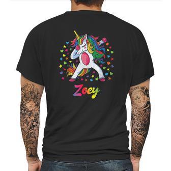 Zoey Dabbing Unicorn Mens Back Print T-shirt | Favorety AU