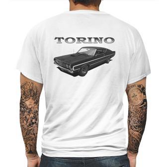 1969 Ford Torino Gt Black Mens Back Print T-shirt | Favorety UK