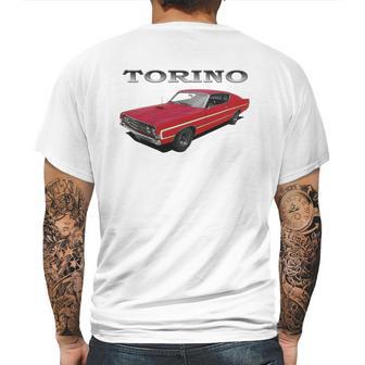 1969 Ford Torino Gt Front Red Mens Back Print T-shirt | Favorety