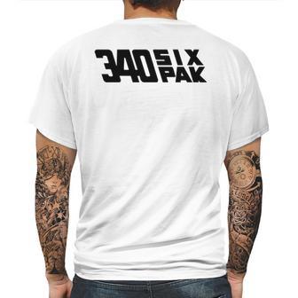 1970 Dodge Challenger 340 Six Pack Graphic Design Printed Casual Daily Basic Mens Back Print T-shirt | Favorety