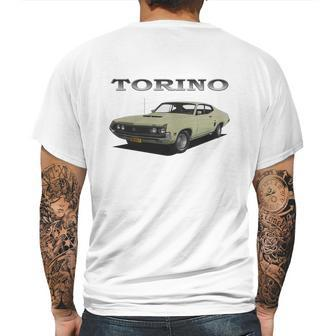 1970 Ford Torino Cream Mens Back Print T-shirt | Favorety CA
