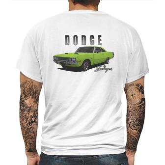 1972 Dodge Dart Swinger Green Mens Back Print T-shirt | Favorety CA