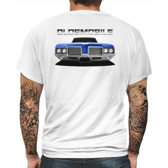 1972 Oldsmobile 442 Front Blue Ii Mens Back Print T-shirt | Favorety UK