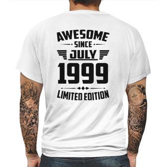 22Nd Birthday Gift 22 Years Old Awesome Since July 1999 Ver2 Mens Back Print T-shirt | Favorety AU