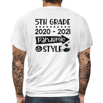 5Th Grade Class Of 2020 2021 Pandemic 6 Feet Style Mens Back Print T-shirt | Favorety DE