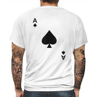 Ace Of Spades Blackjack Cards Poker Mens Back Print T-shirt | Favorety